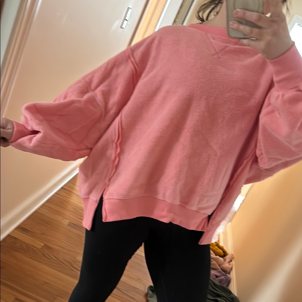 Pink aerie big hug sweatshirt